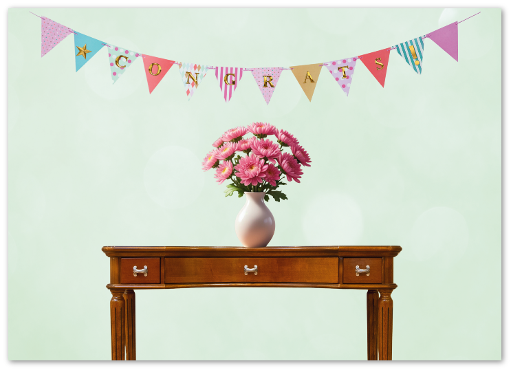 Printable PDF Congratulations Card – Blank, 5x7 Landscape Card