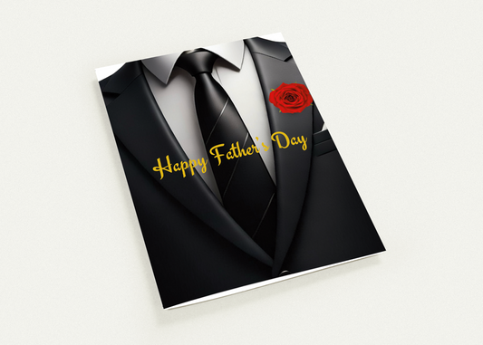 Printable PDF Happy Father's Day Card – Blank, 5x7 Portrait Card