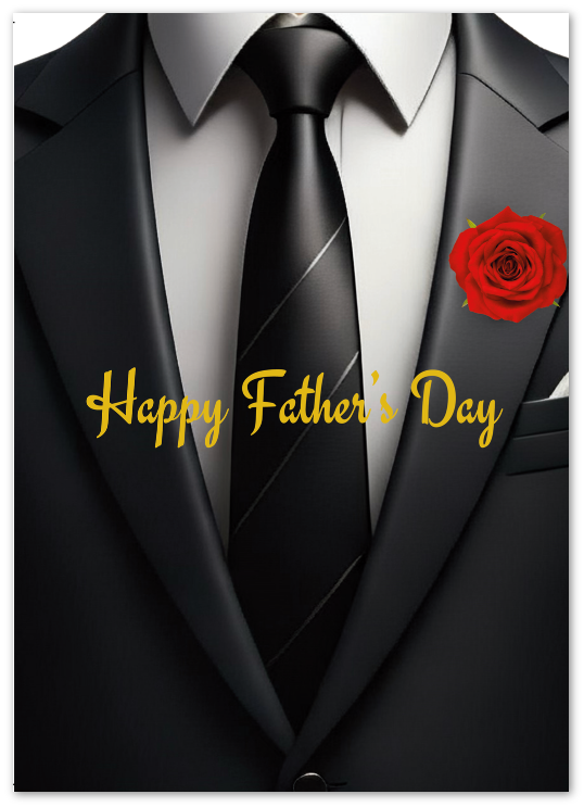 Printable PDF Happy Father's Day Card – Blank, 5x7 Portrait Card