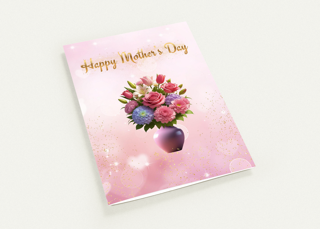 Printable PDF Happy Mother's Day Card – Blank, 5x7 Portrait Card
